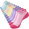 thumbnail image 1 of Loritta Womens No Show Socks, 6-Pack Cushioned Breathable Cotton Low Cut Ankle Socks, Size 6-8, 1 of 6