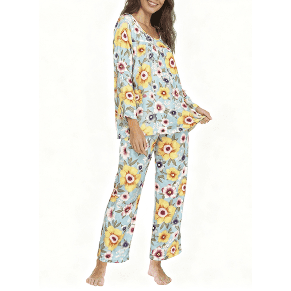 Loritta Womens Pajama Sets 2 Piece Loungewear Long Sleeve Shirts and Pants Pjs Sleepwear with Pockets
