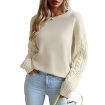 Scoop Women's Textured Cable Knit Sweater - Walmart.com