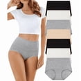 thumbnail image 1 of Loritta 7 Pack High Waist Underwear for Women Ladies Cotton Underwear Full Coverage High Waist Panties for Women ,Size S-2XL, 1 of 5