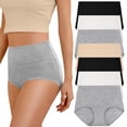 thumbnail image 1 of Loritta 7 Pack Cotton Underwear for Women High Waisted Full Coverage Womens Panties Stretch Soft Ladies Underwear, S-2XL, 1 of 7