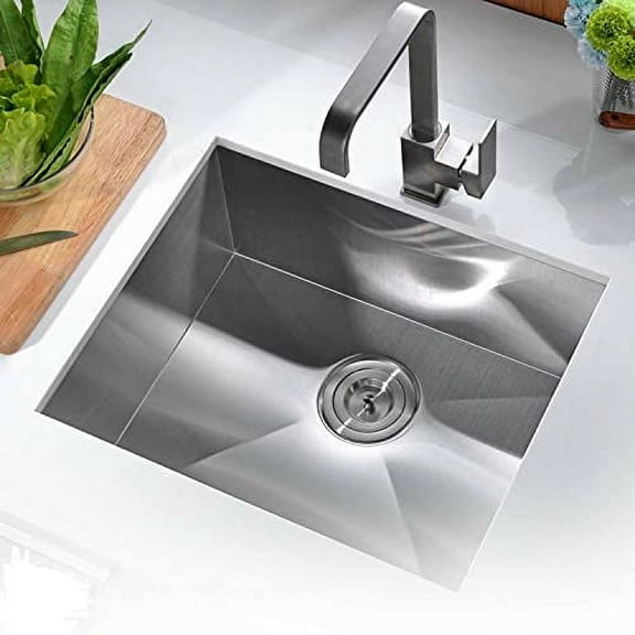 Lorixon Undermount 23 ''x18''x 9'' Single Bowl 18 gauge Stainless Steel Kitchen Sink