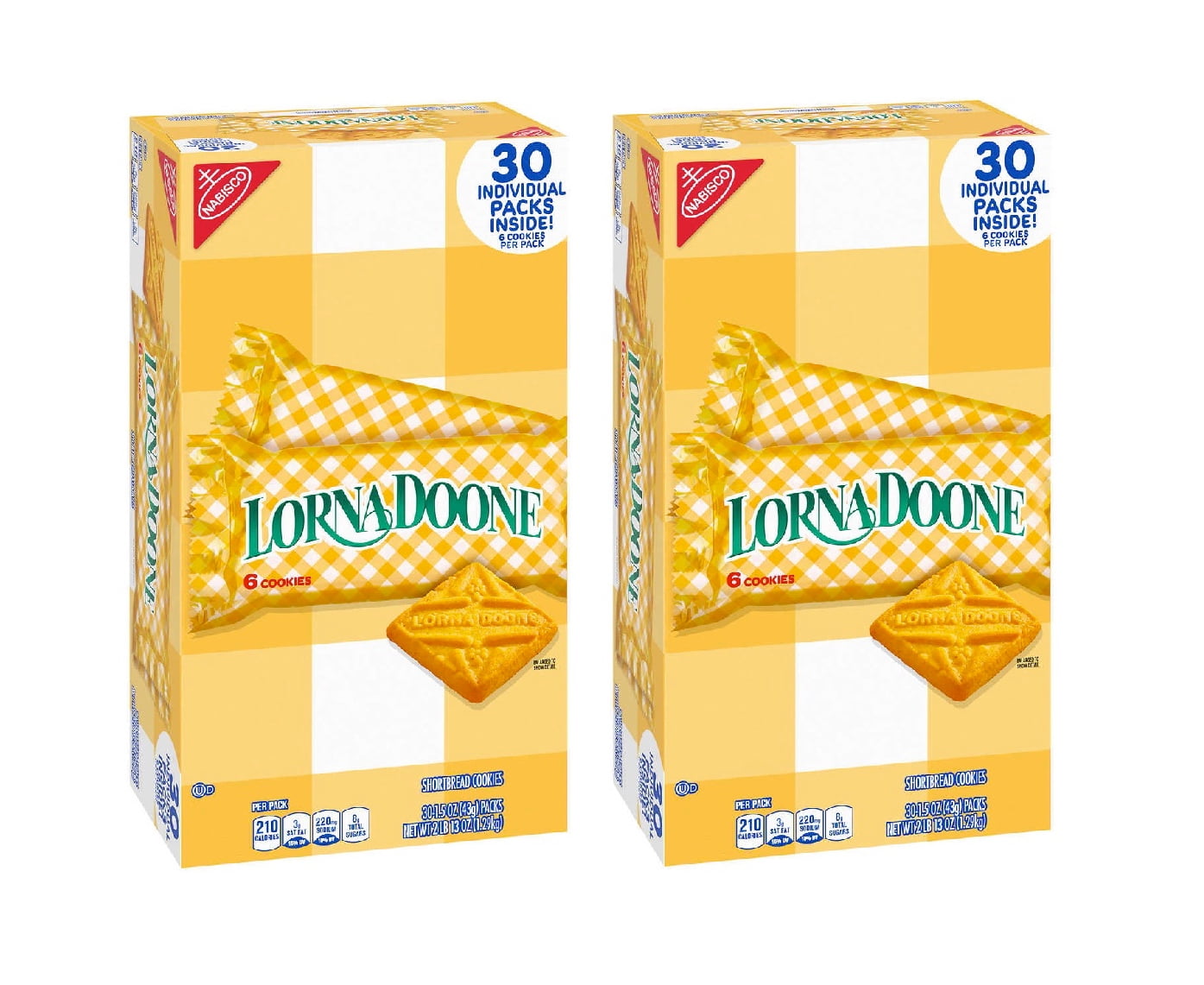 Lorna Doone Shortbread Cookies, 1.5 oz, 30 ct 2PK