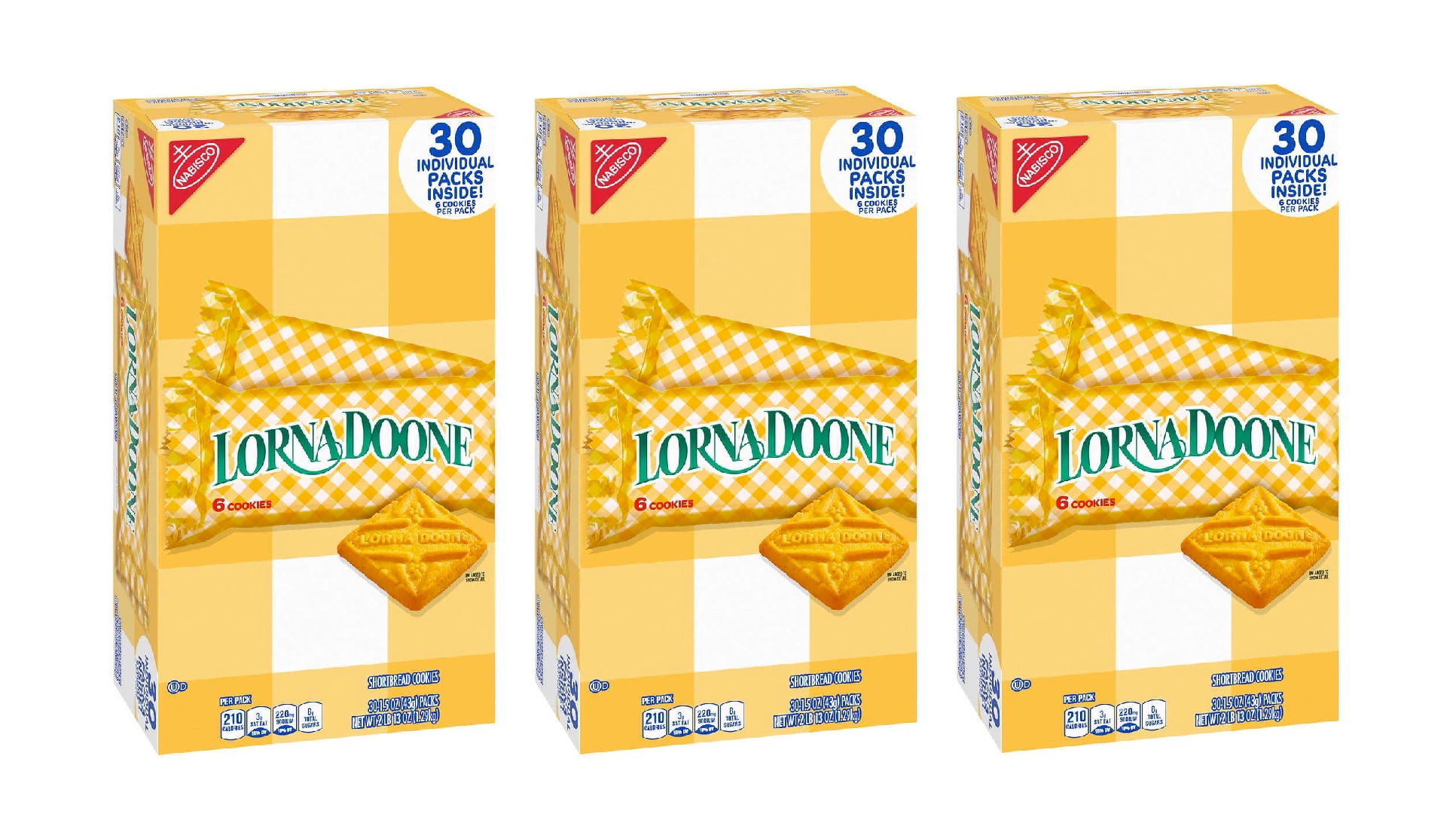 Lorna Doone Shortbread Cookies, 1.5 oz, 30 ct 3PK
