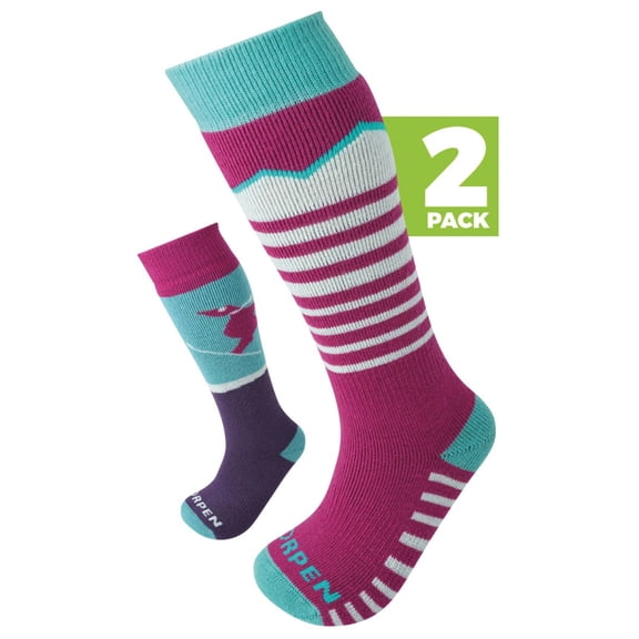 T1 MERINO SKI ECO KID'S SOCKS 2-PACK