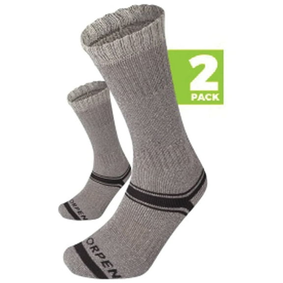 Lorpen T1 Hunting Eco Sock, Perfect for Hunting, Unisex Design, Eco-Friendly & Sustainable, Medium Thickness, Fully Cushioned, Brown, Size Large, 2-pack