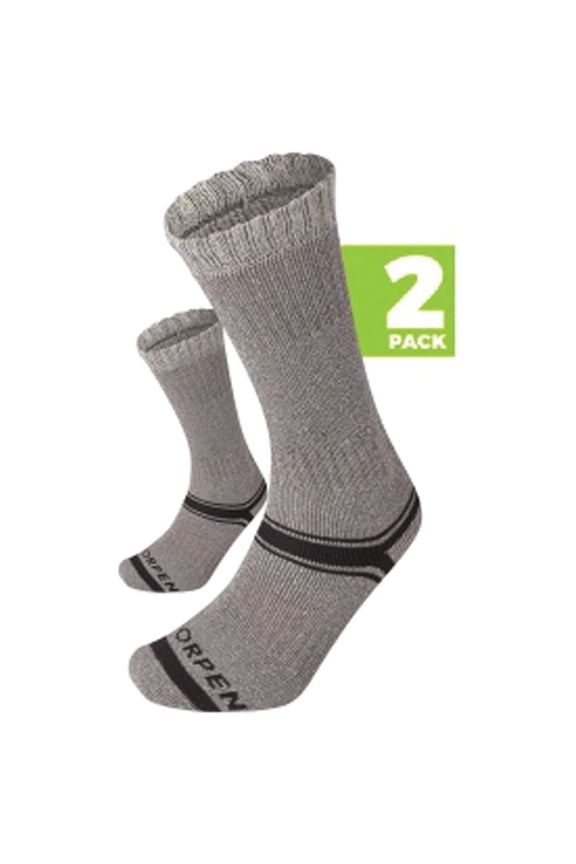 T1 Hunting Eco Sock, Perfect for Hunting, Unisex Design, Eco-Friendly & Sustainable, Medium Thickness, Fully Cushioned, Brown, Size Large, 2-pack