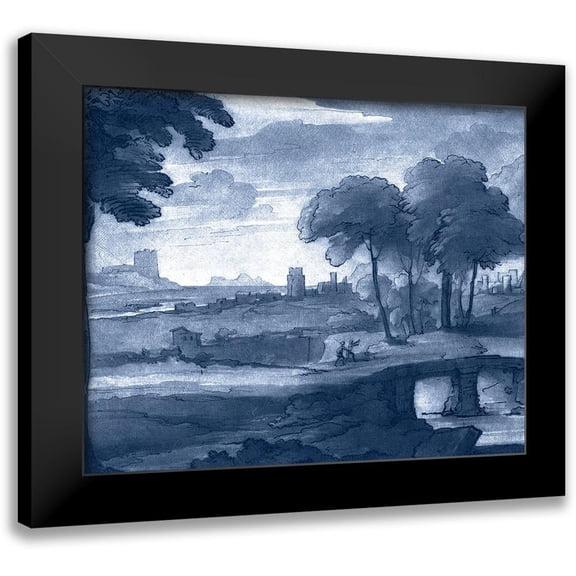Lorrain, Claude 14x12 Black Modern Framed Museum Art Print Titled - Pastoral Toile IV