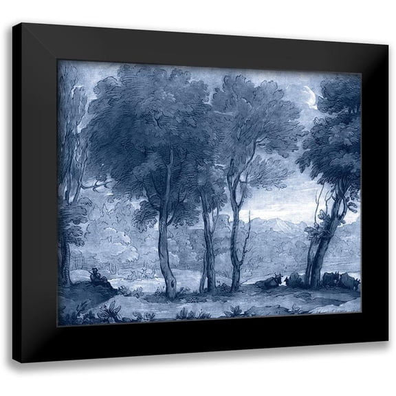 Lorrain, Claude 14x12 Black Modern Framed Museum Art Print Titled - Pastoral Toile I