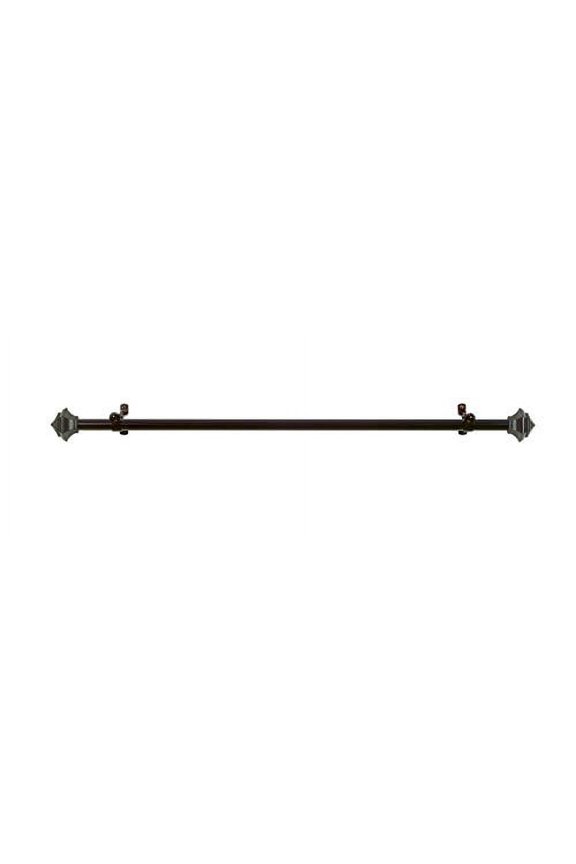 Lorraine Collection Elegant Metal Window Curtain Rod - Jordan (28"-48")