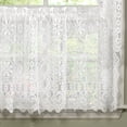 thumbnail image 1 of Lorraine Home Fashions Heavy Floral White Lace Kitchen Curtain, 36” x 58” (2 Panels), 1 of 1