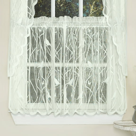 Lorraine Home Fashions Song Bird Kitchen Window Curtain, 56” x 84”