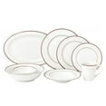 thumbnail image 1 of Lorren Home 50 Piece New Bone China Dinnerware Set Service for 8-Scarlet, 1 of 5