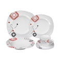 thumbnail image 1 of Lorren Home Trend Porcelain Geo Dinnerware 16-piece Set, 1 of 3