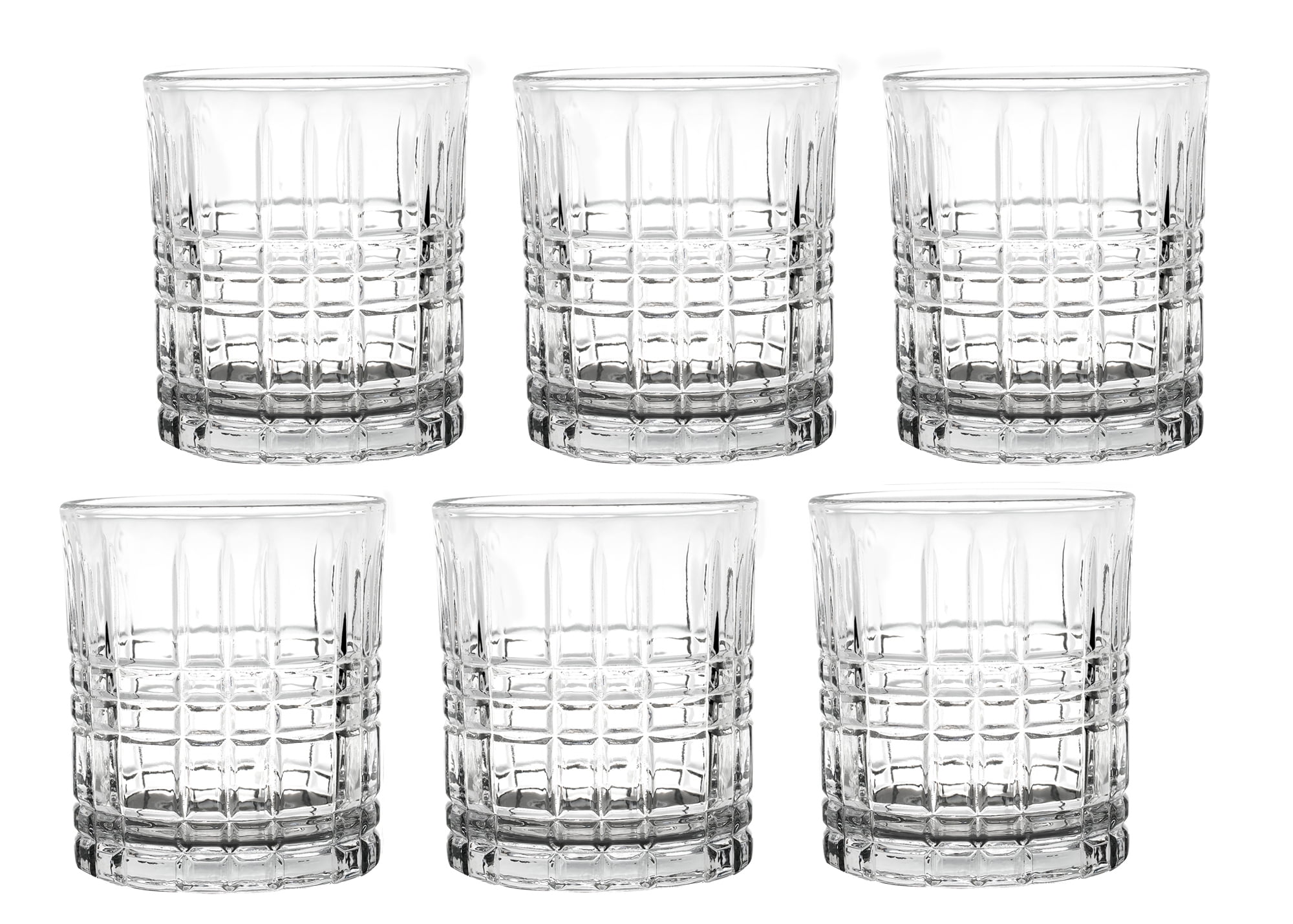 Lorren Home Trends 11 Ounce Double Old Fashion Drinking Glass-Textured ...