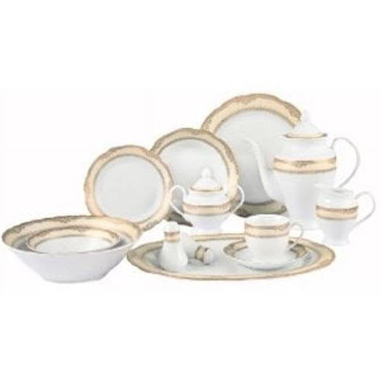 Lorren Home Trends Catherine 57Pc. Dinnerware Set, Service for 8
