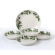 Lorren Home Trends Olive 5 Piece Porcelain Pasta Set