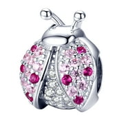 Lorrifal 925 Sterling Silver Love Mom Heart Charm Beads for Women Pandora Bracelets Jewelry Daughter to Mama Gifts on Mother'S Day