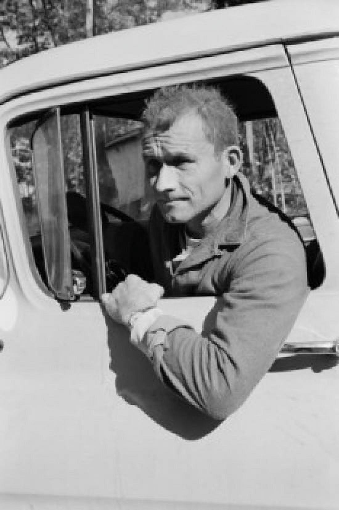 Lorry driver portrait Canvas Art - (18 x 24)