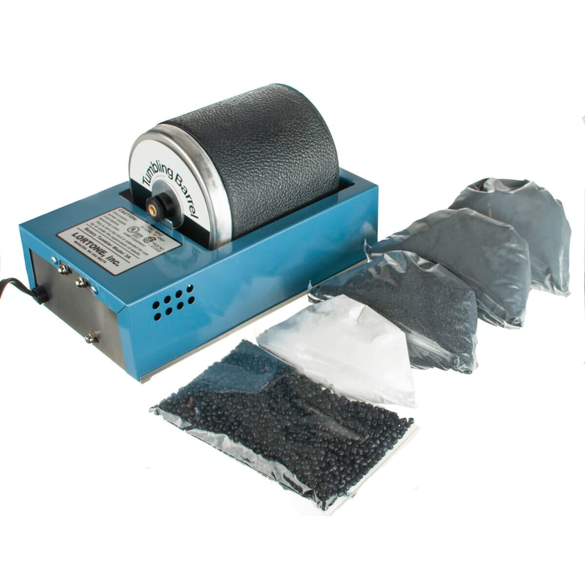 Lortone 3A Rotary Rock Tumbler Kit with Polish Grit Kit