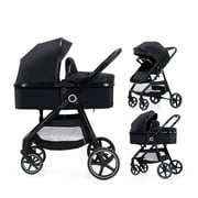 Lortsybab Baby Stroller - Folding Infant Newborn Pram Stroller & Unisex Baby Carriage