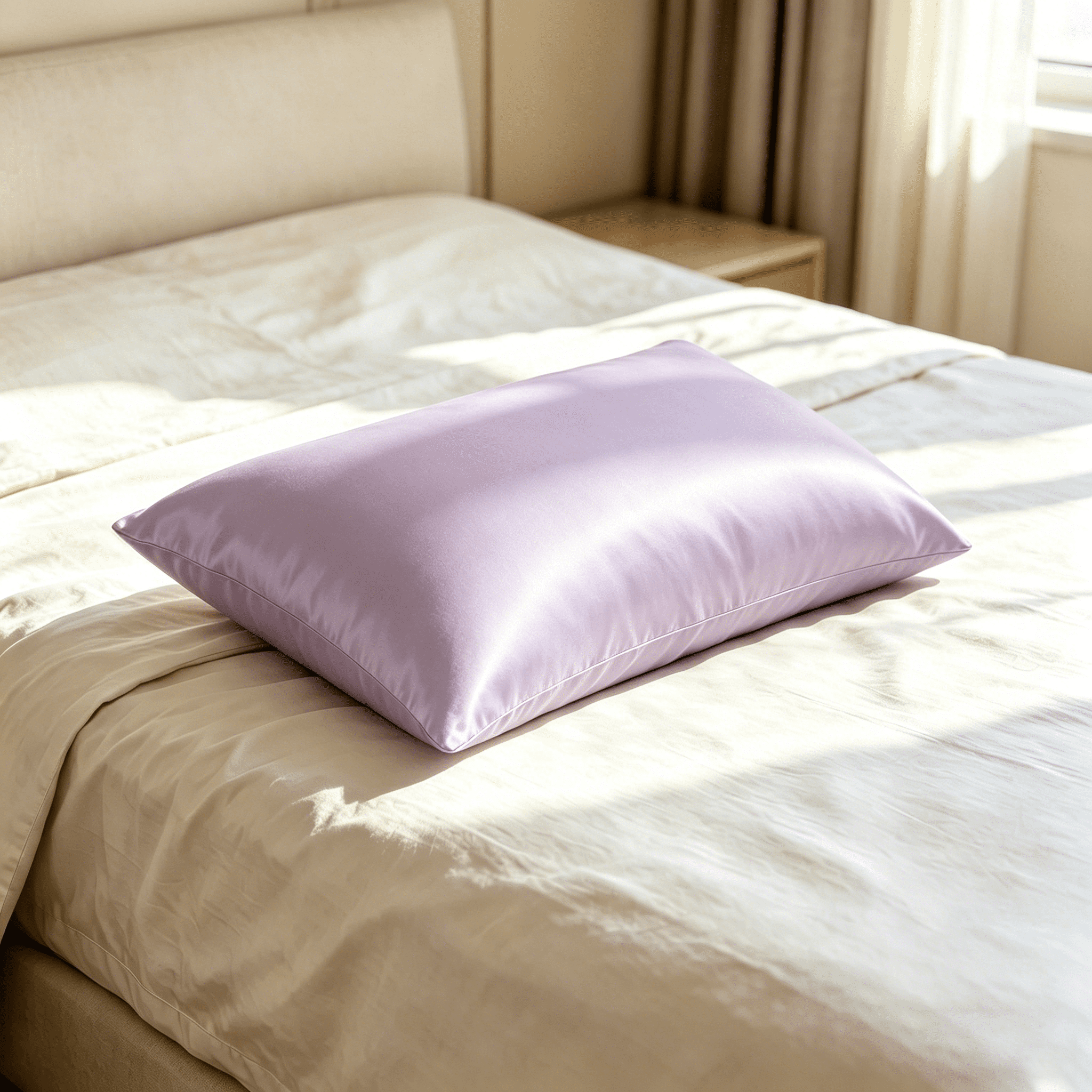 Lorviah 100% Mulberry Silk Pillowcase for Skin and Hair, King Size 20"x36", 1 Pack, Lavender