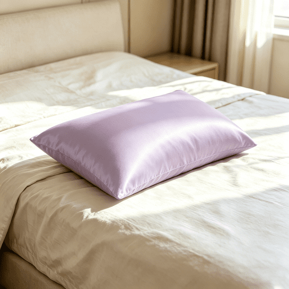 Lorviah 100% Mulberry Silk Pillowcase for Skin and Hair, King Size 20"x36", 1 Pack, Lavender