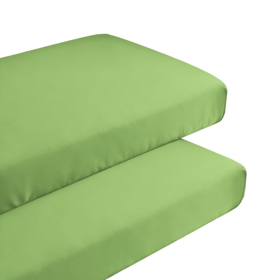 Lorviah 2 Pack Fitted Crib Sheet, 28"x 52" Ultra Soft Microfiber Crib Sheet for Boys & Girls, Sage Green