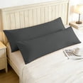 thumbnail image 1 of Lorviah 2 Pack Microfiber Body Pillowcase - Ultra Soft Breathable 20"x54" Cover with Envelope Closure - Dark Gray, 1 of 6