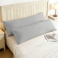thumbnail image 1 of Lorviah 2 Pack Microfiber Body Pillowcase - Ultra Soft Breathable 20"x54" Cover with Envelope Closure - Light Gray, 1 of 6