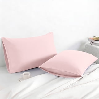 Lorviah 2 Pack Microfiber Pillowcases - Ultra Soft Breathable 20"x26" Pillow Cases with Envelope Closure - Standard Size - Light Pink