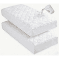 thumbnail image 1 of Lorviah 2 Pack Waterproof Crib Mattress Protector 24"x38", Soft Quilted Fitted Sheet, Breathable Noiseless Hypoallergenic Mattress Cover, White, 1 of 5