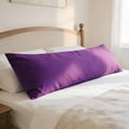 thumbnail image 1 of Lorviah Cotton Body Pillowcase - Ultra Soft & Luxurious 20"x54" Body Pillow Cover with Envelope Closure - 1 Pack - Purple, 1 of 6