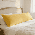 thumbnail image 1 of Lorviah Cotton Body Pillowcase - Ultra Soft & Luxurious 20"x54" Body Pillow Cover with Envelope Closure - 1 Pack - Yellow, 1 of 6