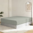 thumbnail image 1 of Lorviah Deep Pocket Fitted Sheet Only - Premium 1800 Collection - Ultra Soft, Hypoallergenic - Smoke Grey, Twin Extra Long Size, 1 of 5