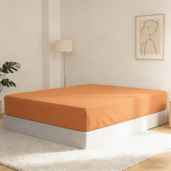 Lorviah Deep Pocket Fitted Sheet Only - Premium 1800 Collection - Ultra Soft, Hypoallergenic - Tan, Twin Extra Long Size