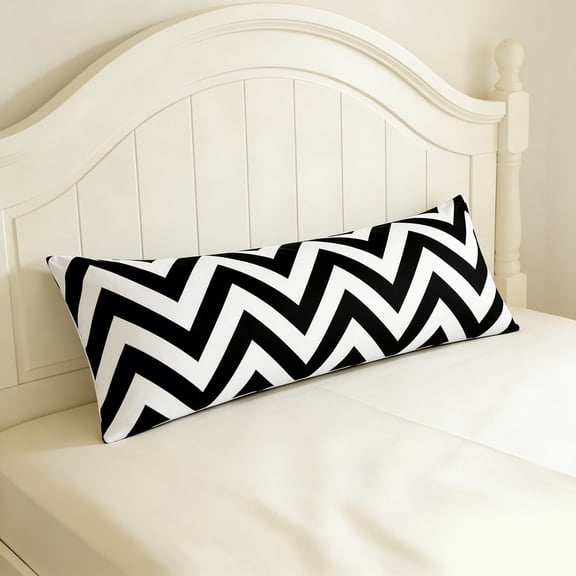 Lorviah Microfiber Body Pillow Cover - Ultra Soft Breathable 20"x54" Pillowcase with Envelope Closure - 1 Pack - Chevron