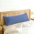 thumbnail image 1 of Lorviah Premium Cotton Body Pillowcase 20"x54", Ultra Soft & Breathable Body Pillow Cover with Envelope Closure, Denim Blue, 1 of 6
