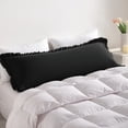 thumbnail image 1 of Lorviah Ruffled Body Pillowcase, Ultra Soft & Breathable 20"x54" Ruffled Body Pillow Cover with Envelope Closure, Black, 1 of 5