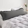 thumbnail image 1 of Lorviah Ruffled Body Pillowcase, Ultra Soft & Breathable 20"x54" Ruffled Body Pillow Cover with Envelope Closure, Dark Grey, 1 of 5
