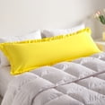 thumbnail image 1 of Lorviah Ruffled Body Pillowcase, Ultra Soft & Breathable 20"x54" Ruffled Body Pillow Cover with Envelope Closure, Yellow, 1 of 5