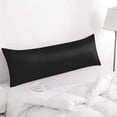 thumbnail image 1 of Lorviah Satin Body Pillowcase, Ultra Soft & Breathable 20"x54" Cover for Hair & Skin, Hypoallergenic, Hidden Zipper Closure, Black, 1 of 5
