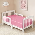 thumbnail image 1 of Lorviah Satin Fitted Crib Sheet for Standard Crib & Toddler Mattress - 28"x52" - Soft Smooth, Pink, 1 of 5