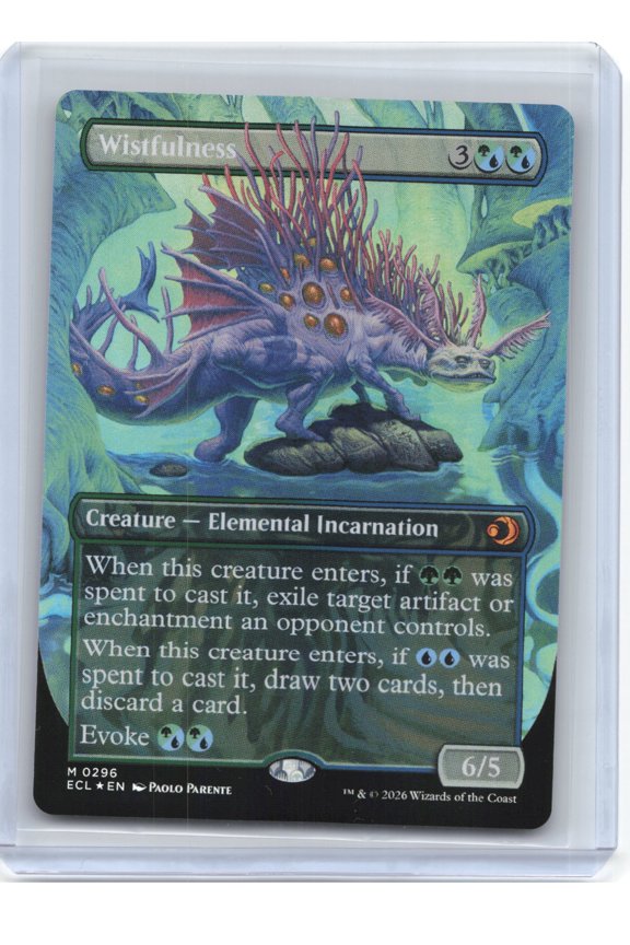 2026 Lorwyn Eclipsed Wistfulness Borderless Foil Mythic #296 English Magic The Gathering Card