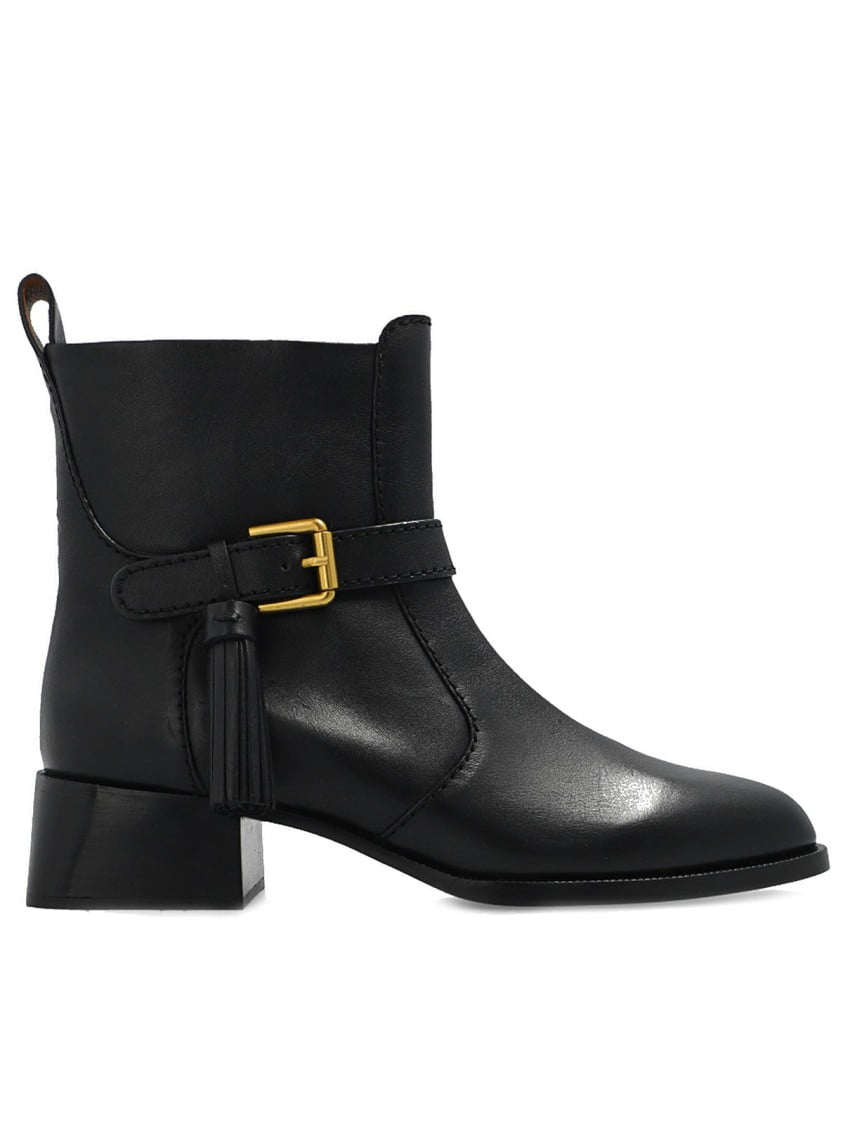 【送料&関税込】See by ChloAC Lory Leather Ankle Boots See By Chloé Female Lory Leather Ankle Boots Black Sizes IT