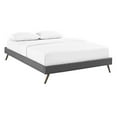thumbnail image 1 of Loryn King Fabric Bed Frame with Round Splayed Legs - Gray, 1 of 5