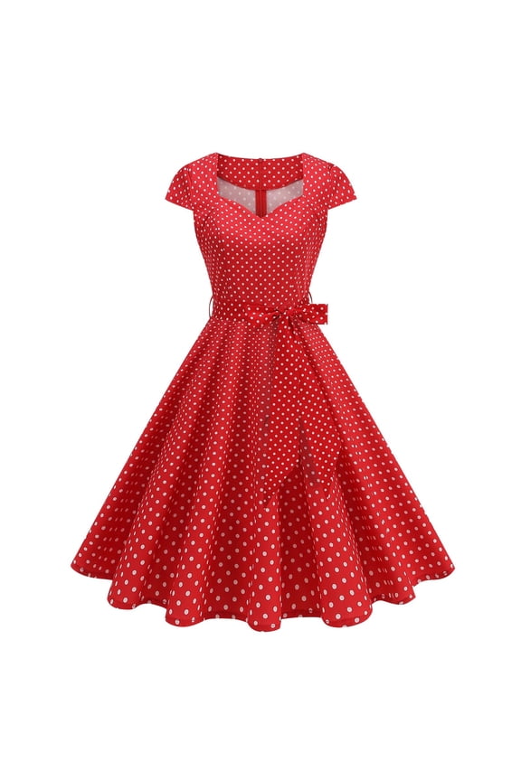 A Line Wedding Guest Dress for Women Belt Midi Evening Gown V Neck Vintage Dresses Short Sleeve Party Dresses