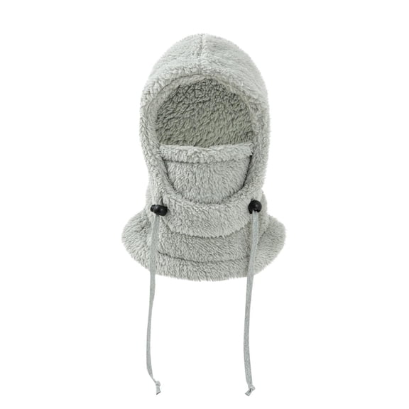 Lorytime Balaclava Face Mask Kids Winter Thickened Cap with Ear Flaps Drawstring Full Face Coverage Pull Over Outdoor