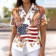 thumbnail image 1 of Lorytime Button down Shirts for Women 4th of July Tops Patriotic Graphic Outfits Festival Red White and Blue Clothes, 1 of 5