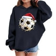 thumbnail image 1 of Lorytime Christmas Girls Sweatshirts for Kids Girls Boys Santa Hat Hoodies Long Sleeve Tops Drop Shoulder Pullover, 1 of 4